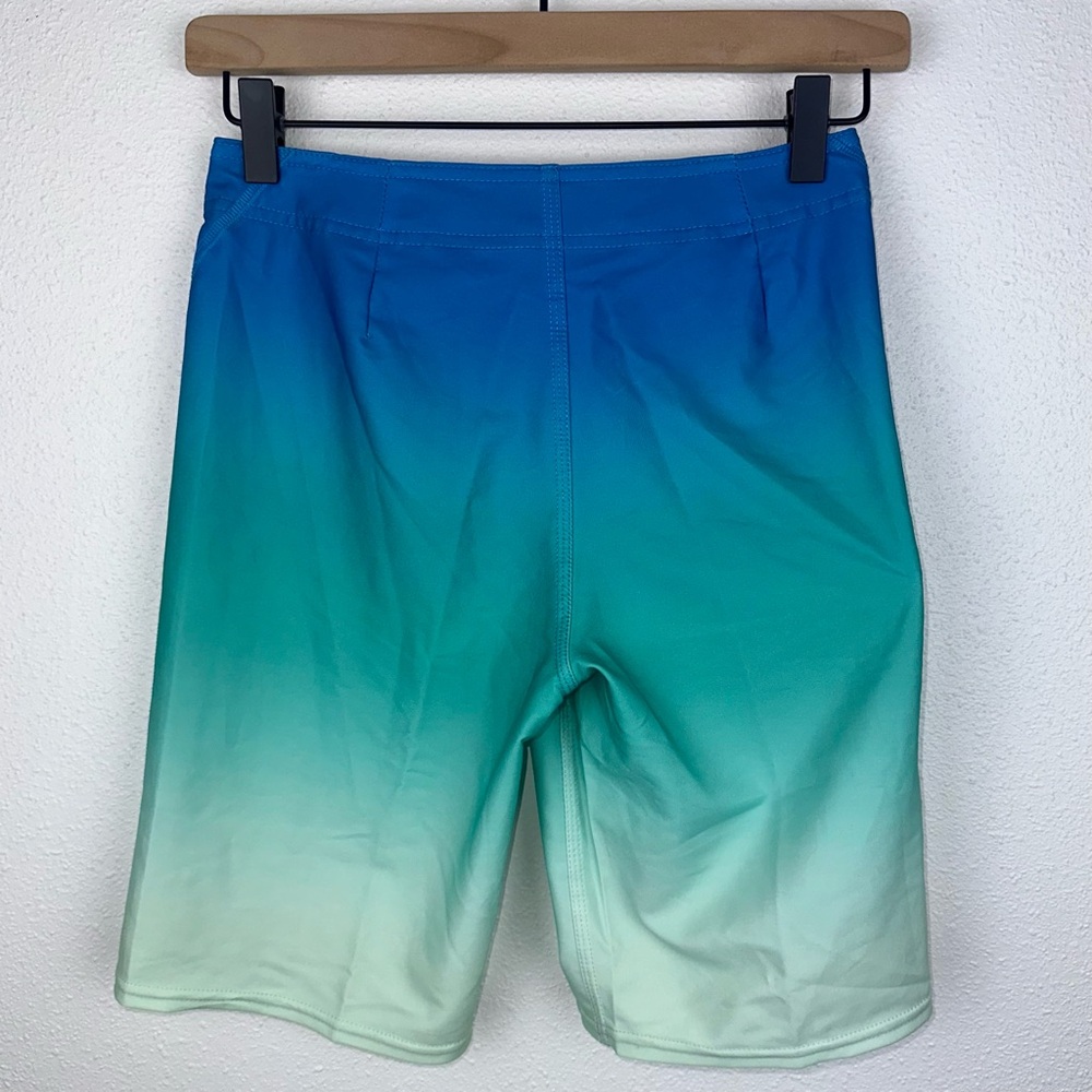 NEW O’Neill Boys Hyperfreak S-Seam Fade Blue Green Ombre Board Shorts 10 (W25”) - Picture 6 of 10